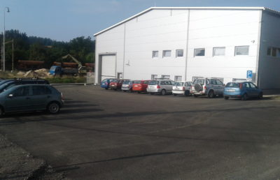 Zpevnění ploch za skladem